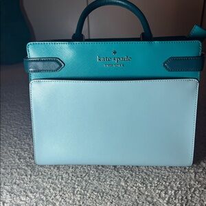 Kate Spade Real Leather Staci Medium Satchel Crossbody Bag